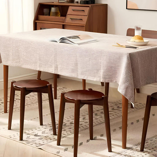 Stackable Solid Wood Dining Round Stools - Savor Cozy