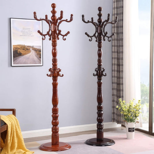 Coat Rack FreeStanding with 12 Hooks - Savor Cozy