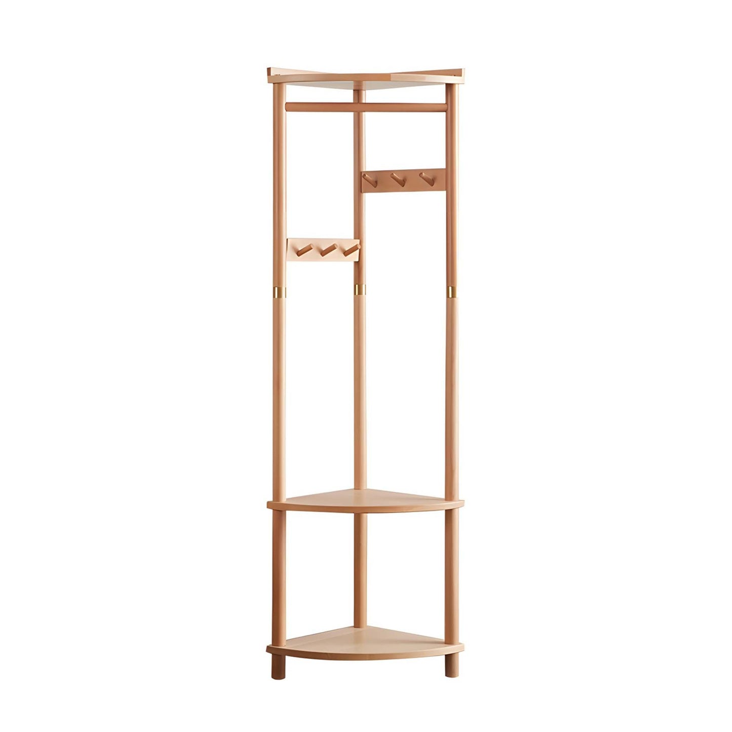 Corner Coat Rack with 3-Shelves - Savor Cozy