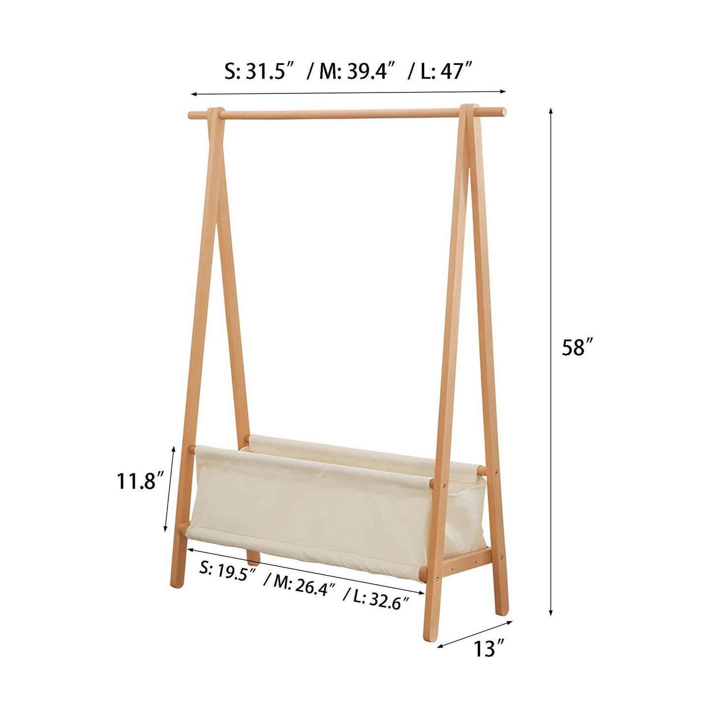 Clothes Rack With Large Storage Bag - Savor Cozy