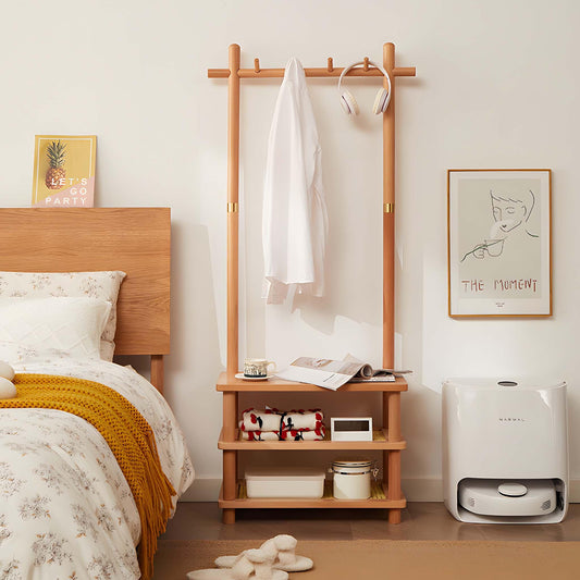 Entryway Decor ideas - Coat Rack with Bench - Savor Cozy
