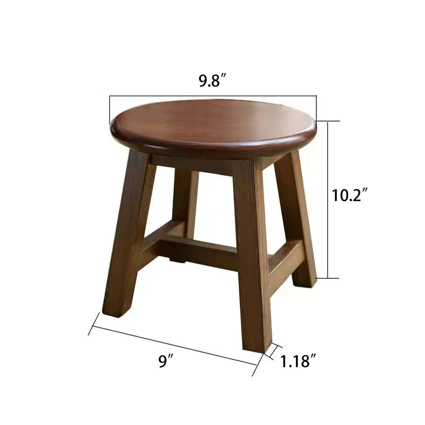 Solid Wood Sturdy Short Stool - Savor Cozy