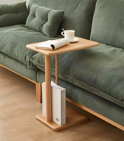 Sofa Side Table in Solid Wood - Elevate Your Living Room with Natural Texture