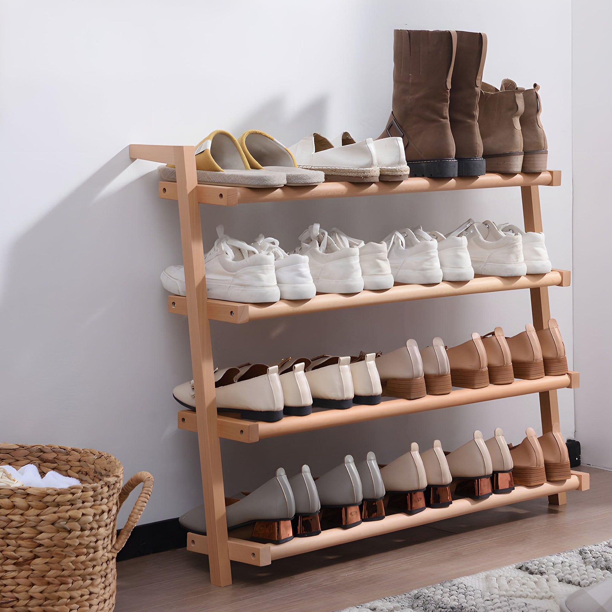 Handmade Shoe Rack Crafted from 100% Solid Wood