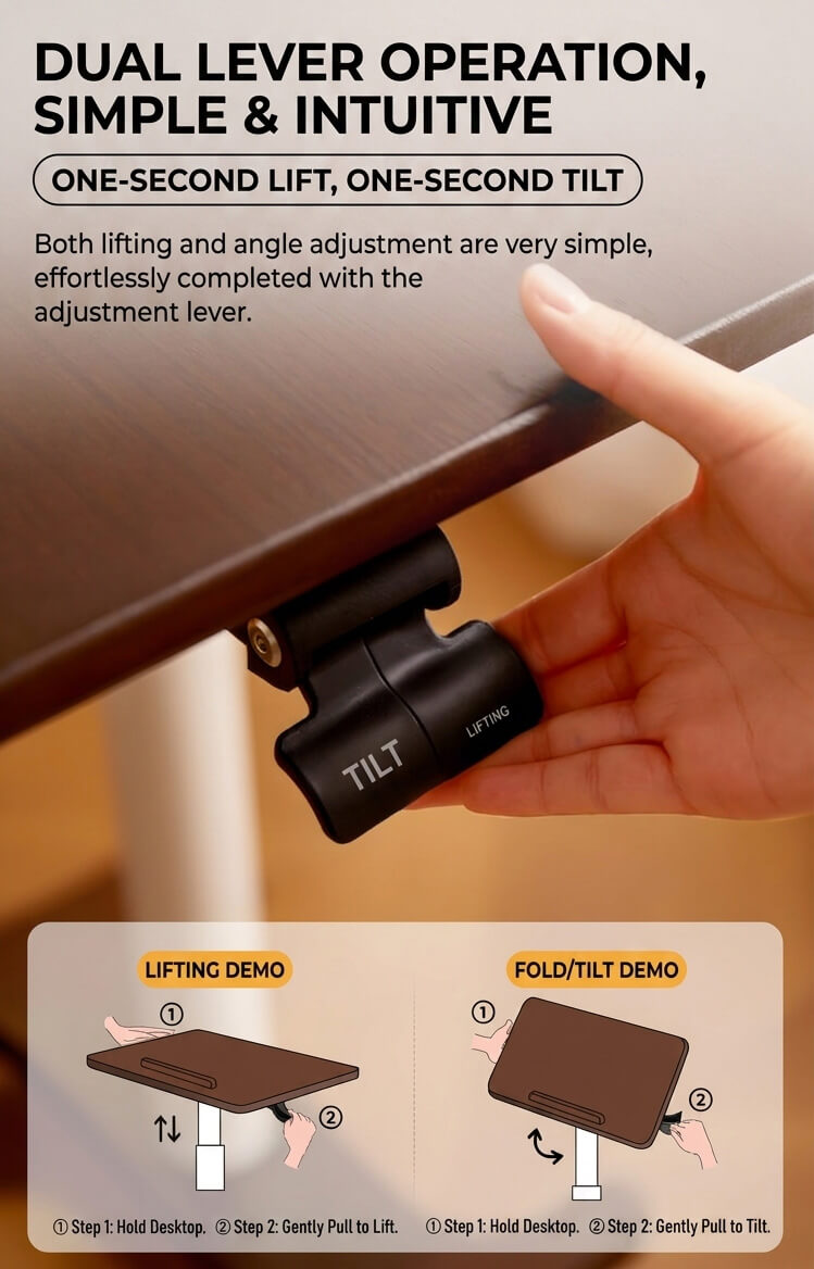 Ergonomic Rolling Laptop Cart