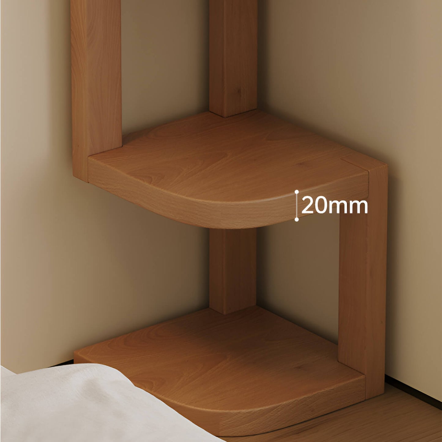 Open Shelf Nightstand for Small Spaces