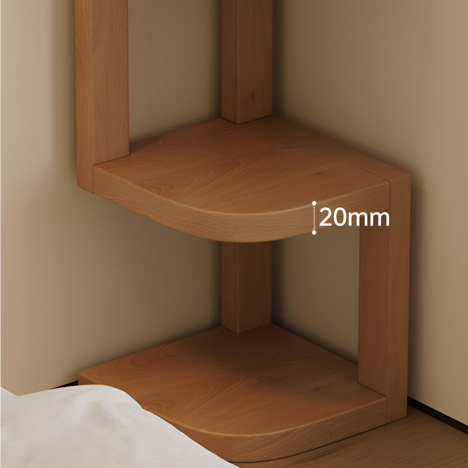 Open Shelf Nightstand for Small Spaces