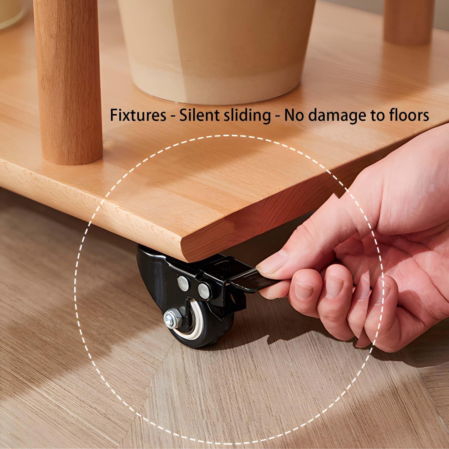 Lockable Wheels for Secure Positioning on Your End Table