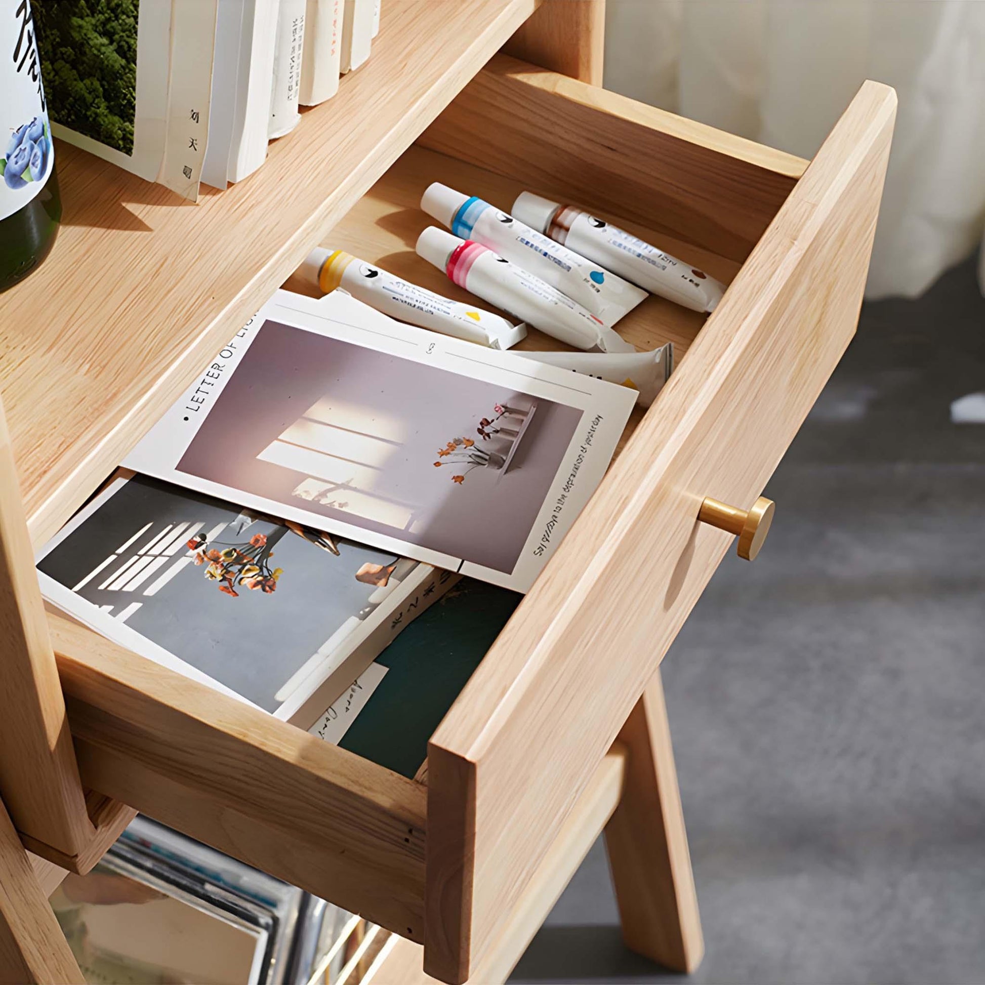 Nightstand with Vintage Charm - Functional and Stylish