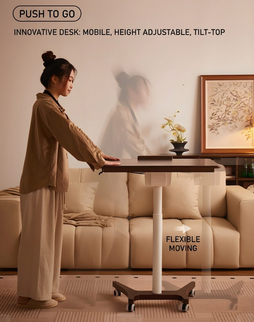 Tilting Wooden Laptop Stand for Couch