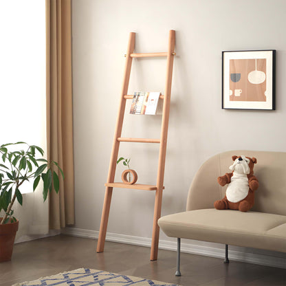 Wall Leaning Wooden Rack for Bathroom, Bedroom - Savor Cozy