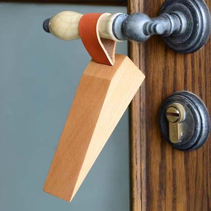 Door Stopper with Leather Strap - Secure Hold for Office Doors