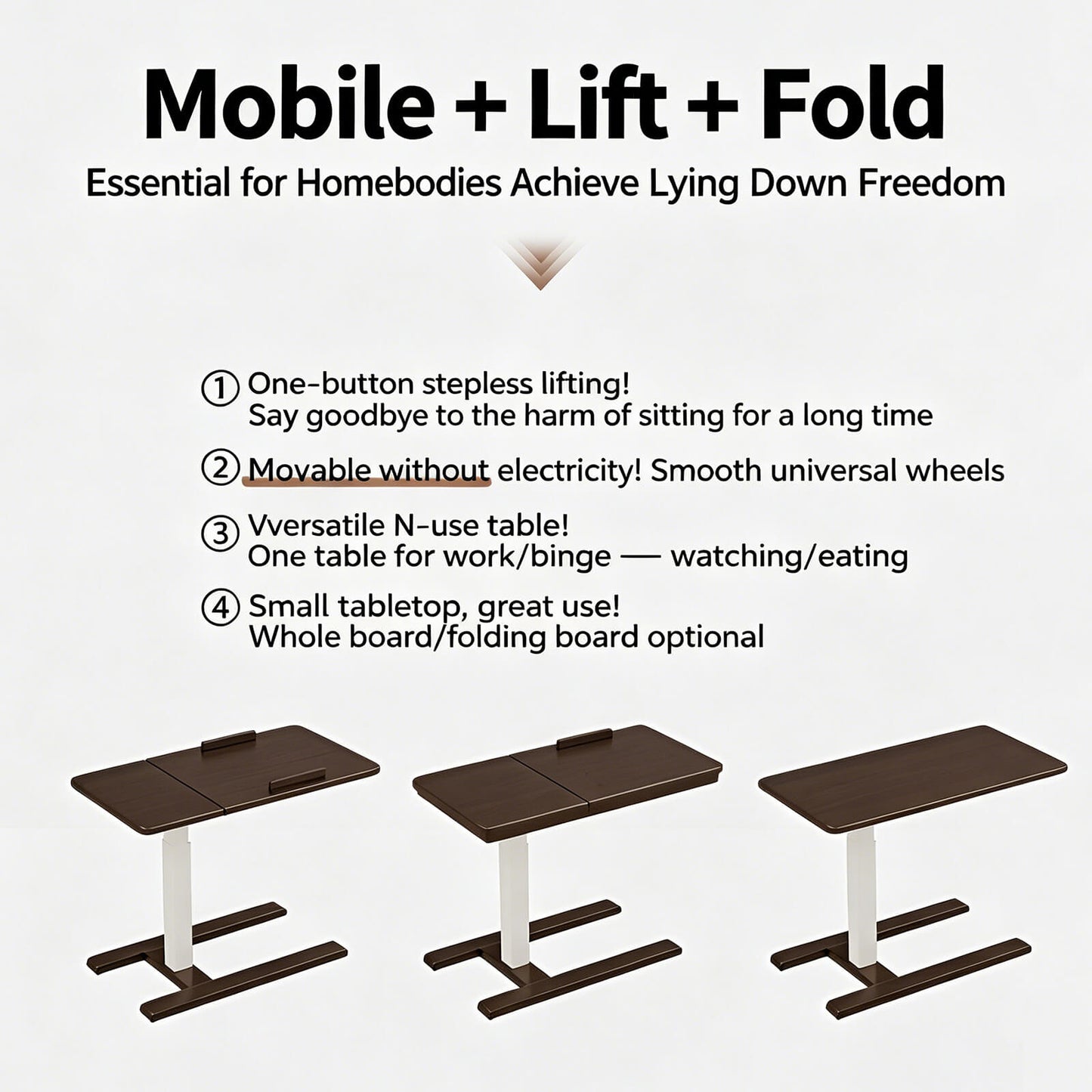 adjustable height mobile laptop desk