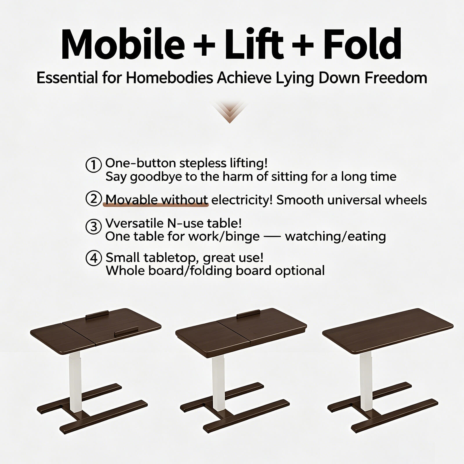 adjustable height mobile laptop desk
