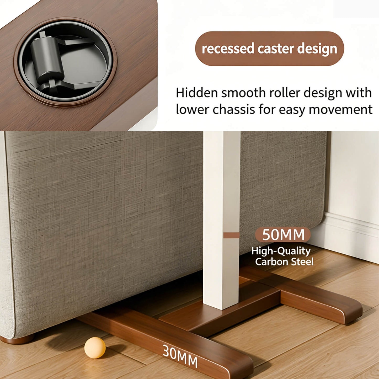 c-table end table with wheels