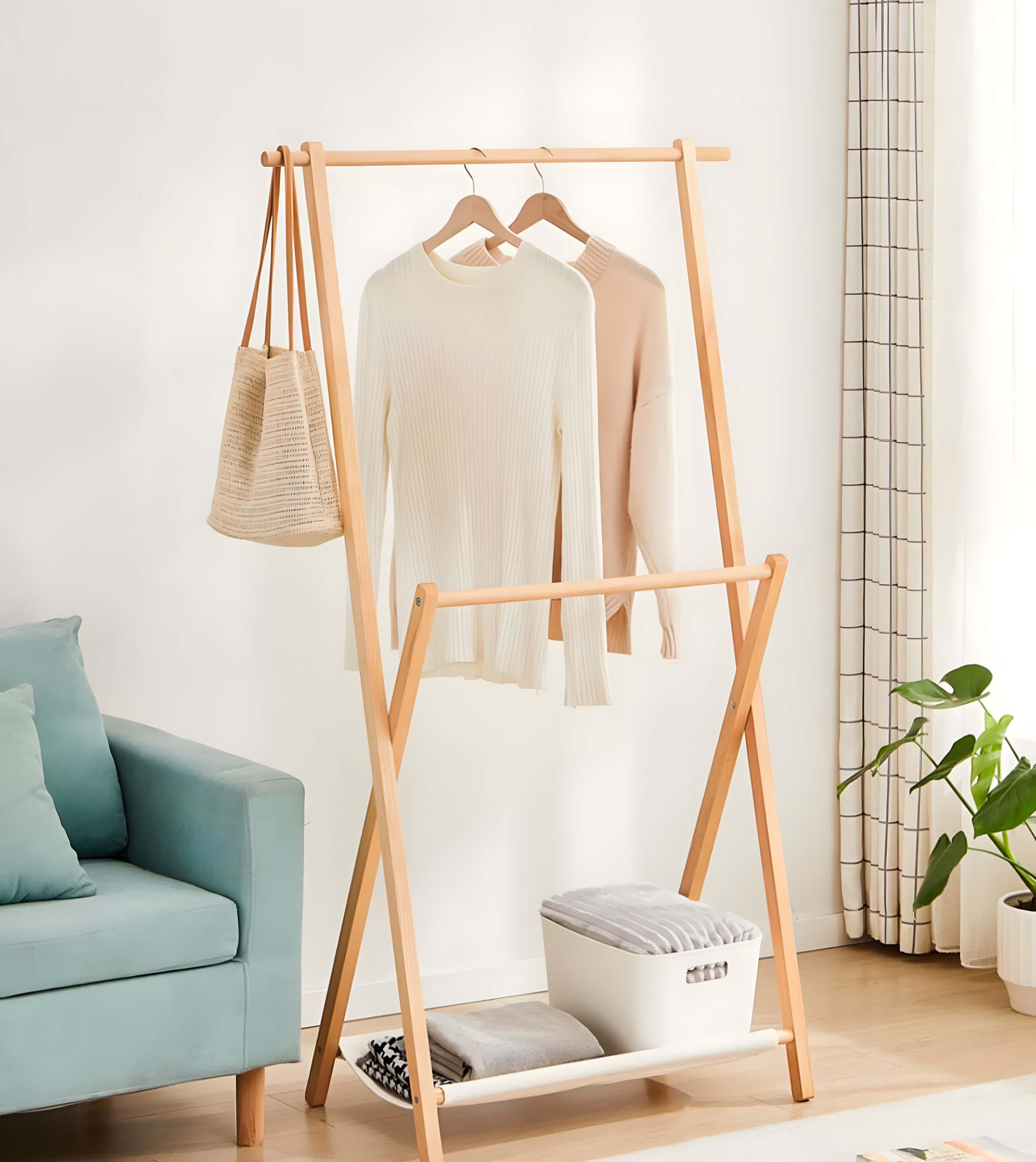 Round Clothes Rack Foldable Home-Solid wood furniture display – Page 2 – Savor Cozy
