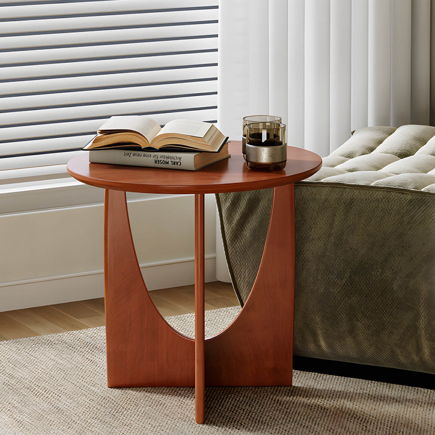 easy assemble solid wood accent table