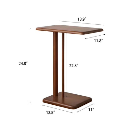 Solid Wood C-Shaped Side Table - Exquisite Décor for the Corner of Your Living Room