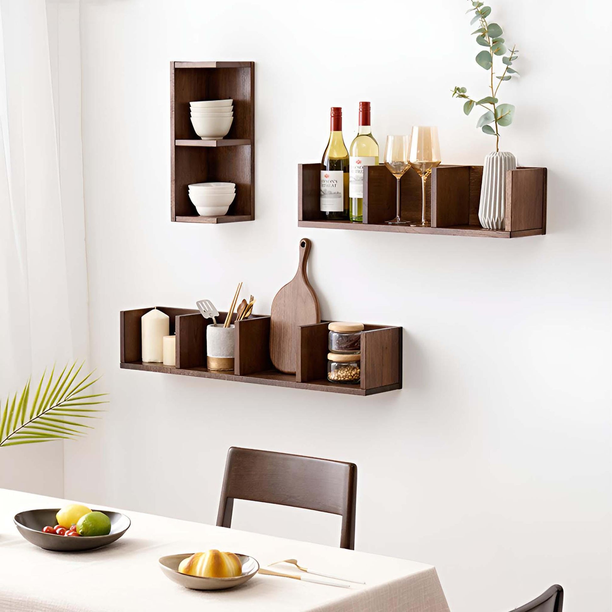 Wooden Wall Shelf - Versatile Horizontal or Vertical Storage