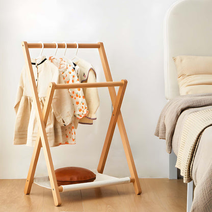 Versatile Folding Clothes Rack for Bedroom and Laundry Room