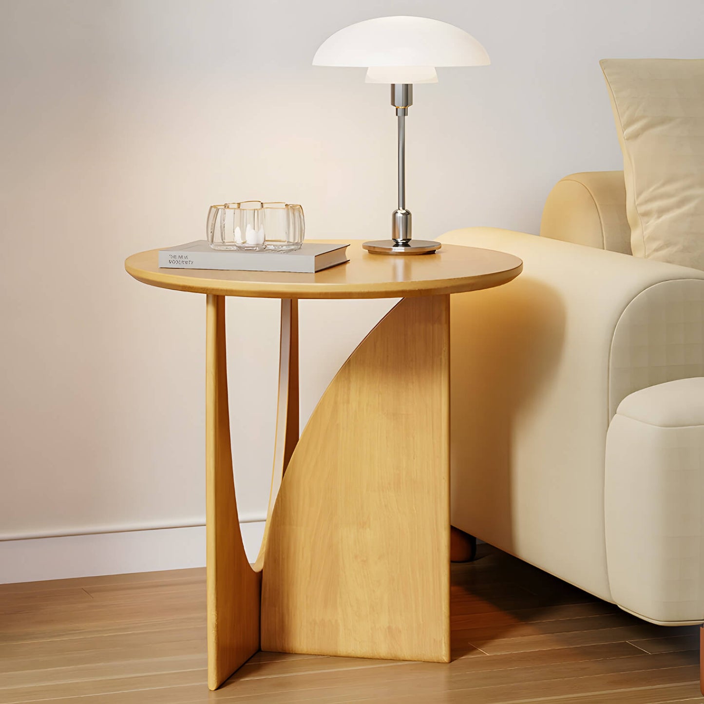 mid century modern solid wood cube