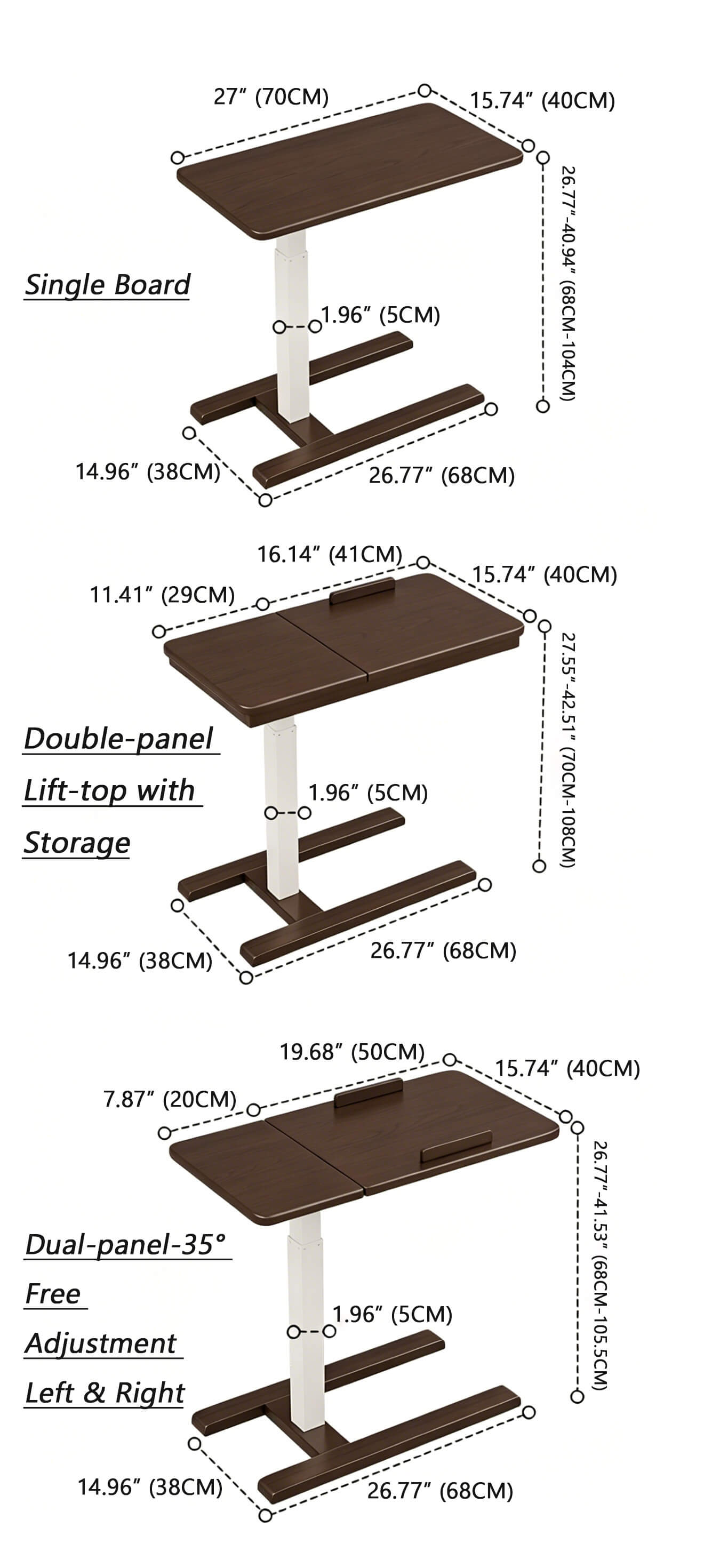 multi functional rolling side table