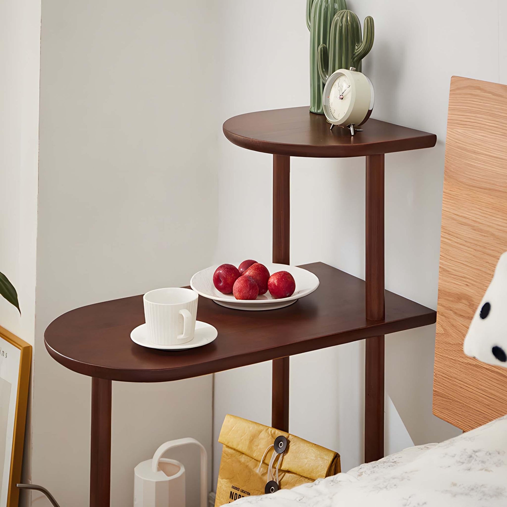 Solid Wood Multi-functional Bedside Table