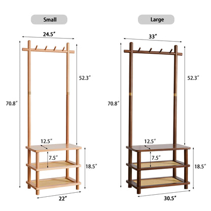 Fashionable Solid Wood Shoe Cabinet - Natural Choice for Entryway Decor