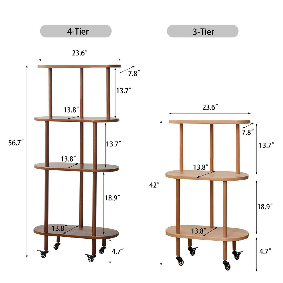 Versatile Spaces Rack Versatile Multi-Tier Rolling Storage Rack for Efficient Organization ...