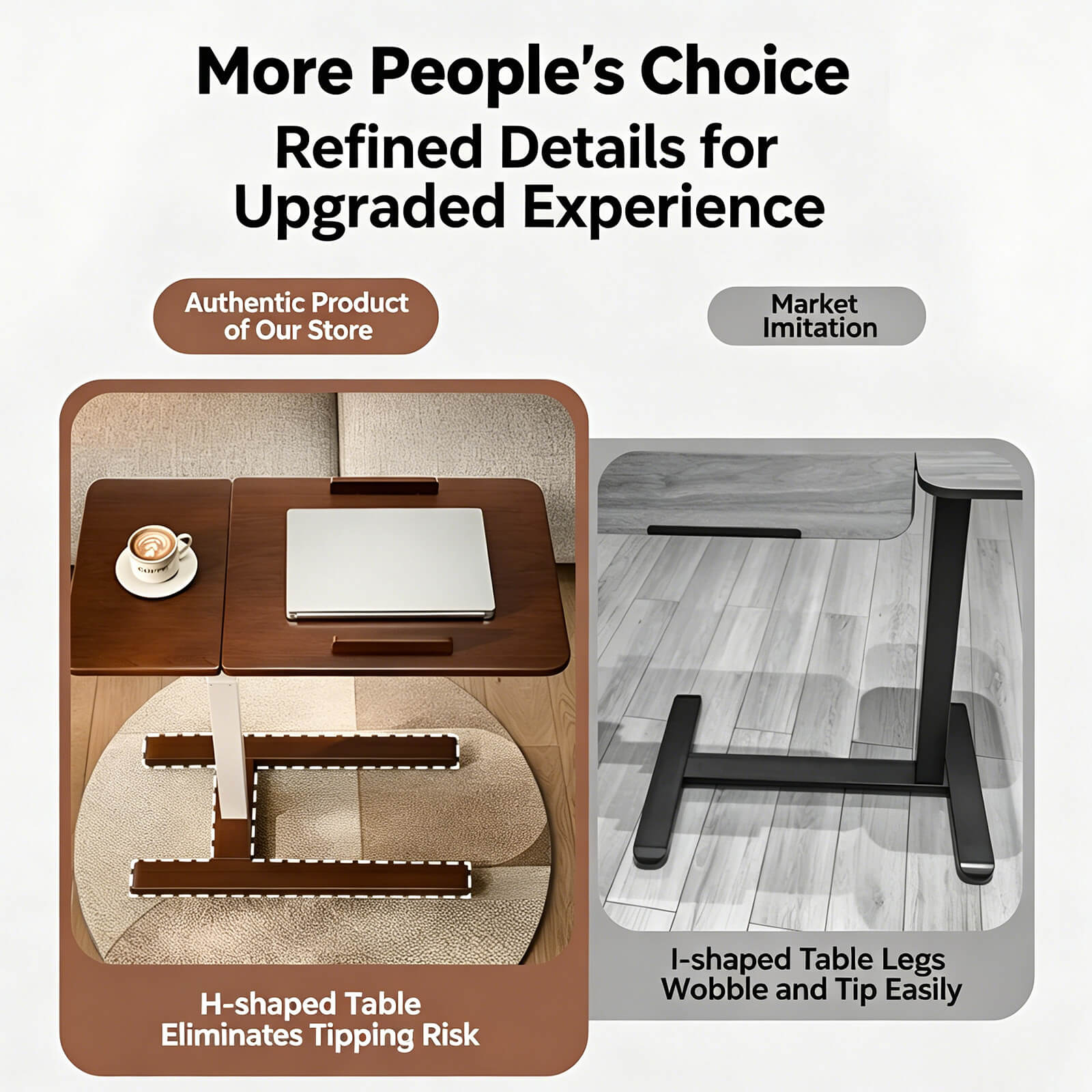 solid wood laptop table for couch