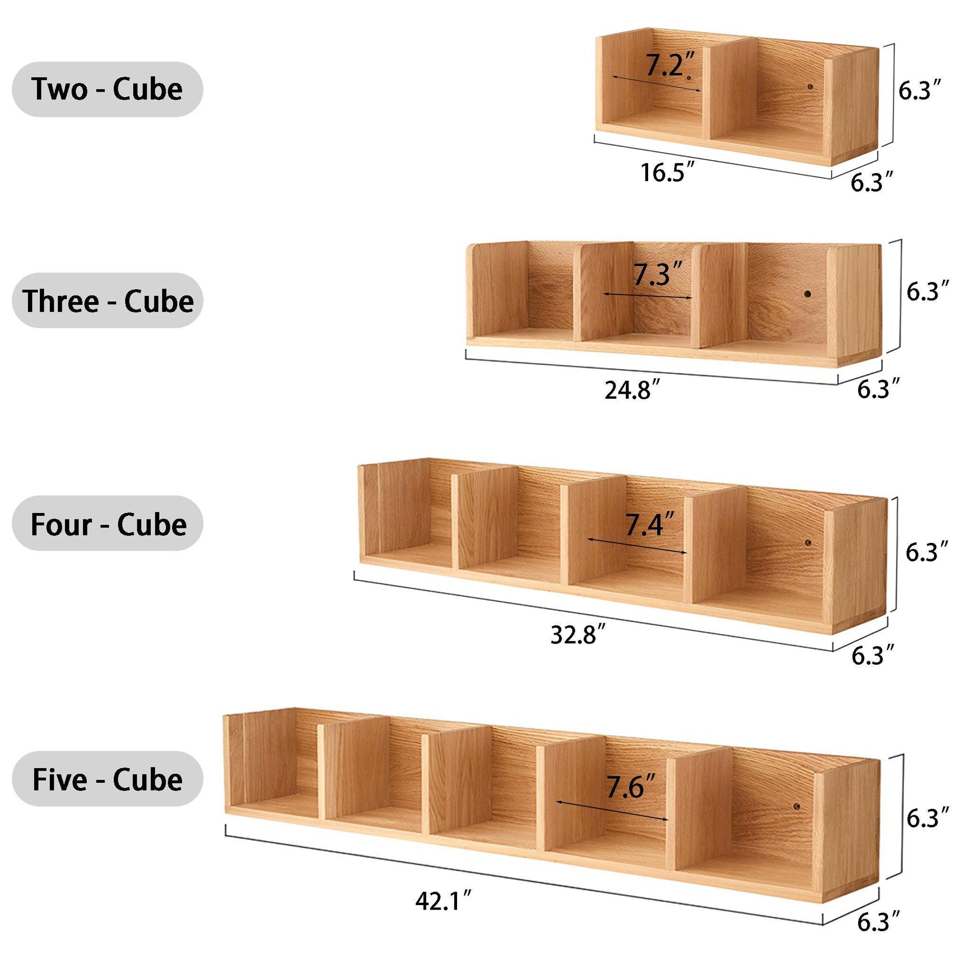 Horizontal or Vertical Wood Wall Shelf - Stylish Storage Solution